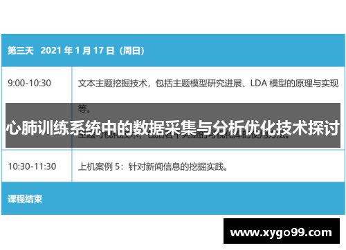 心肺训练系统中的数据采集与分析优化技术探讨